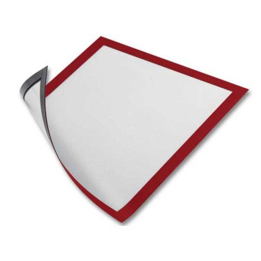 Pochettes de signalisation cadre magnétique Magaframe-A4 - rouge  x5 - Fiducial