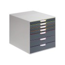 Module de classement 7 tiroirs VARICOLOR gris  - Fiducial