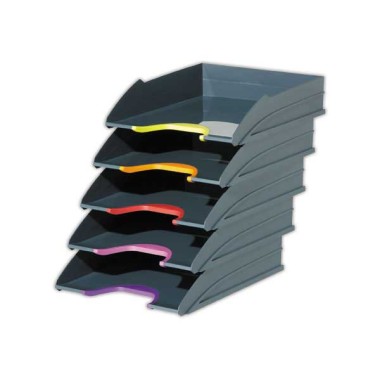 Corbeilles à courrier Varicolor Gris  x5 - Fiducial