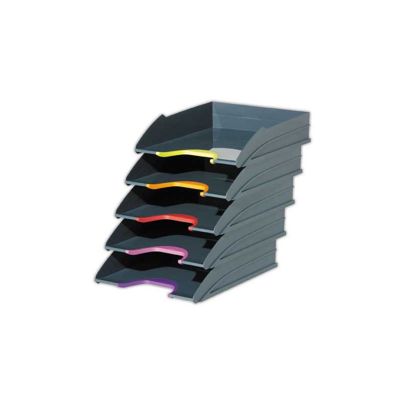 Corbeilles à courrier Varicolor Gris  x5 - Fiducial