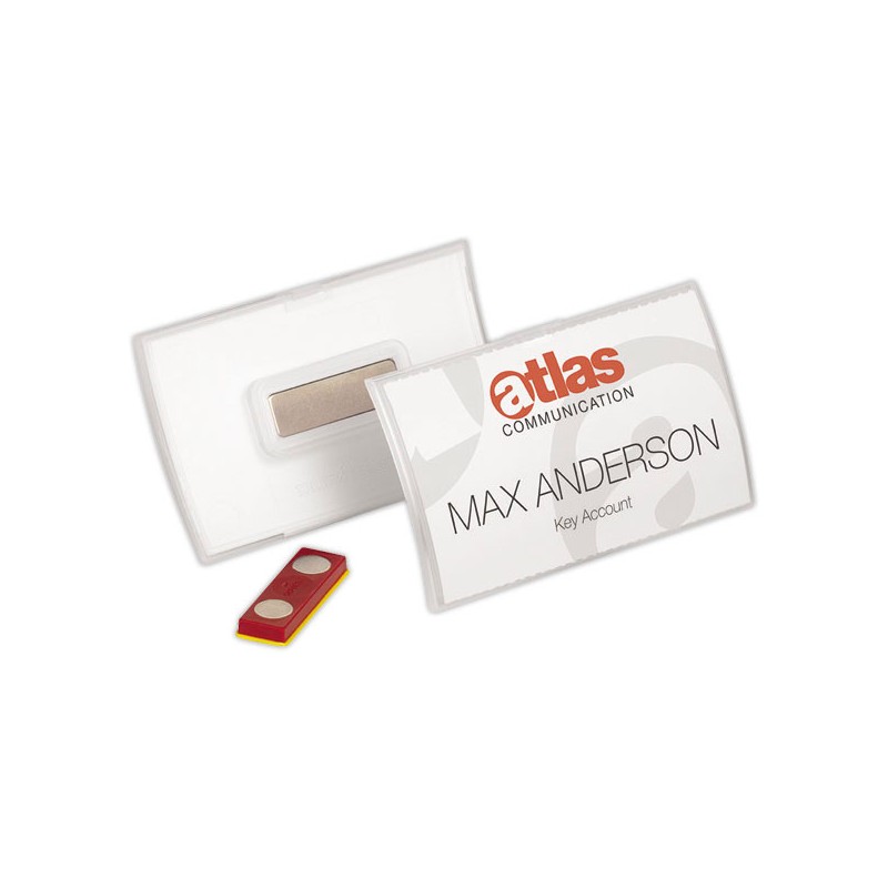 Porte-badge à aimant ClickFold Fix Plus 9x5,4 cm DURABLE  x10 - Fiducial
