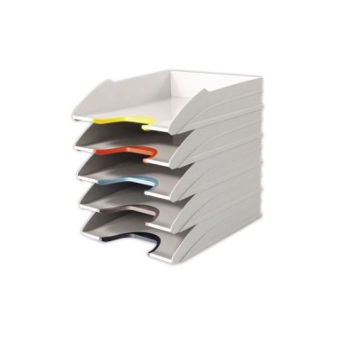 Corbeilles à courrier Varicolor Blanc  x5 - Fiducial