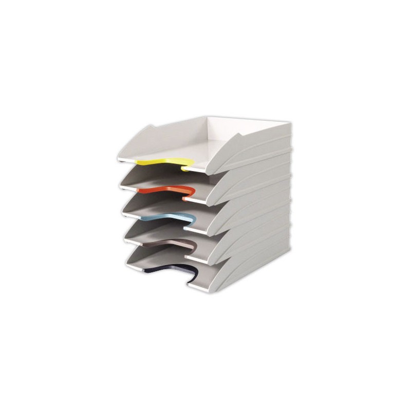 Corbeilles à courrier Varicolor Blanc  x5 - Fiducial