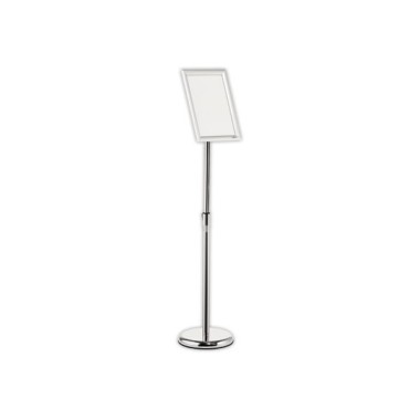 Présentoir sur pied avec cadre clipsable en aluminium  - Fiducial