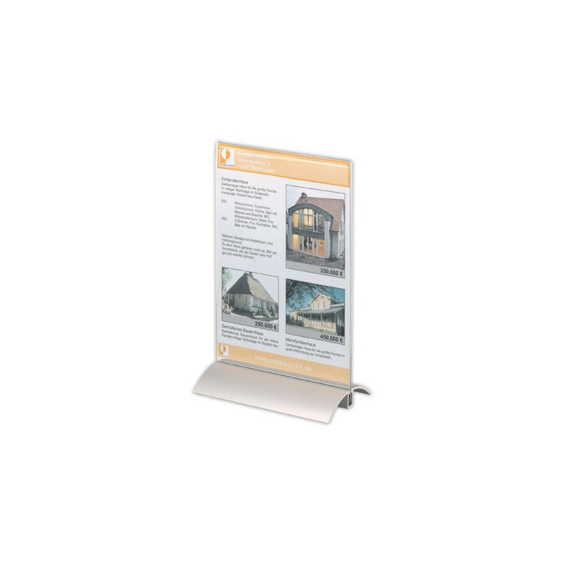 Présentoir A5 recto/verso sur socle aluminium.  - Fiducial