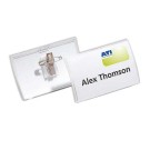 Badges click fold 9 x 5,4 cm avec pince et épingle  x25 - Fiducial