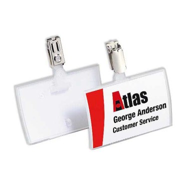 Badges click fold 9 x 5,4 cm avec CLIP  x25 - Fiducial