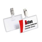 Badges click fold 9 x 5,4 cm avec CLIP  x25 - Fiducial