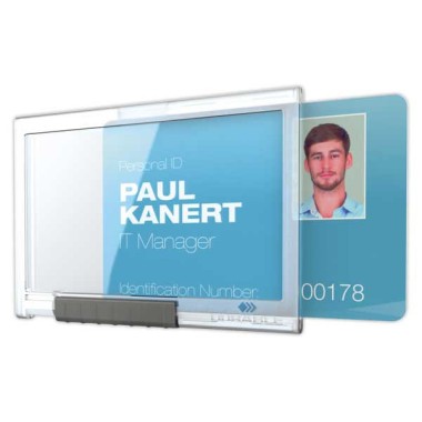 Porte cartes PUSHBOX mono 54 x 87 mm  x10 - Fiducial