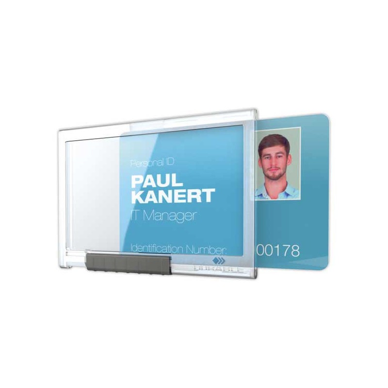 Porte cartes PUSHBOX mono 54 x 87 mm  x10 - Fiducial