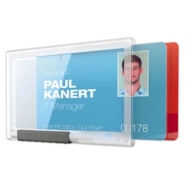 Porte cartes PUSHBOX duo 54 x 87 mm  x10 - Fiducial