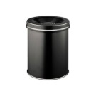 Corbeille à papier anti-feu 15 litre noir  - Fiducial