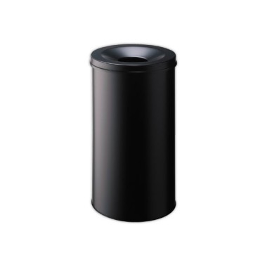 Corbeille à papier anti feu 60 litre noir  - Fiducial