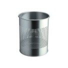 Corbeille à papier métal ajourée 15 litre argent  - Fiducial