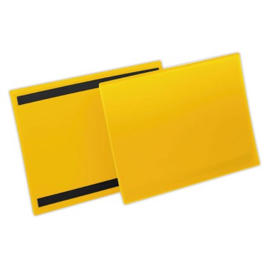 Pochettes logistiques magnétiques A4 paysage jaune DURABLE  x50 - Fiducial