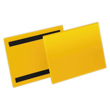 Pochettes logistiques magnétiques A5 paysage jaune DURABLE  x50 - Fiducial