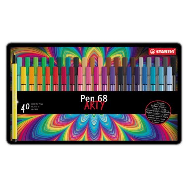 Feutres de dessin STABILO Pen 68 décor premium  x40 - Fiducial