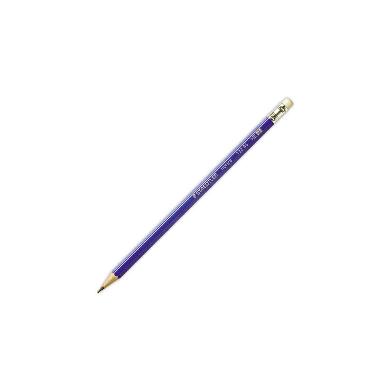 Crayons à papier HB STAEDTLER avec gomme  x12 - Fiducial