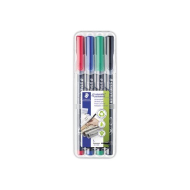 Feutres de rétroprojection permanent STAEDTLER LUMOCOLOR - 0.4mm  x4 - Fiducial