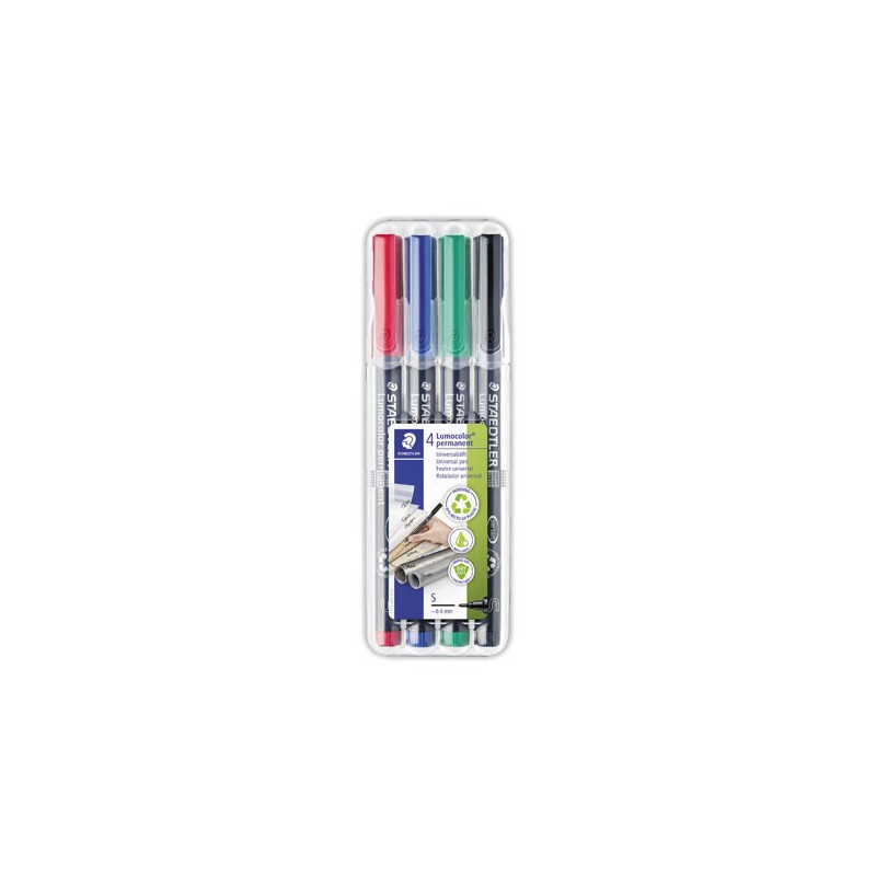 Feutres de rétroprojection permanent STAEDTLER LUMOCOLOR - 0.4mm  x4 - Fiducial
