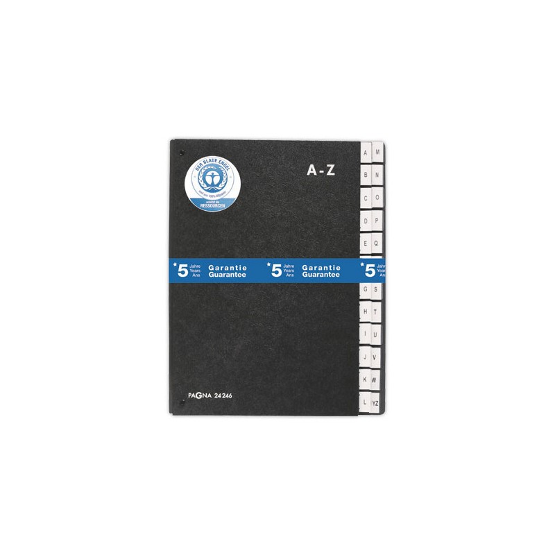 Trieur alphabétiique DURABLE Pagna - 24 compartiments - noir  - Fiducial
