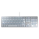 Clavier filaire CHERRY KC 6000 SLIM extra-plat - Argent  - Fiducial