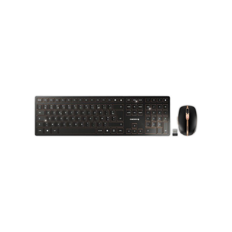 Kit clavier + souris sans fil CHERRY DW9100 SLIM  - Fiducial