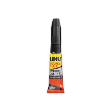 Colle cyanoacrylate liquide super puissante UHU 3g  - Fiducial