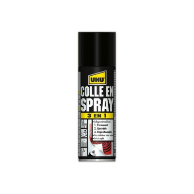 Colle en spray 3 en 1 UHU - 200ml  - Fiducial