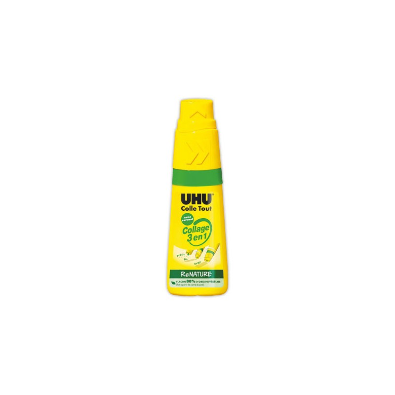 Flacon de colle transparente renature UHU 35 ml  - Fiducial
