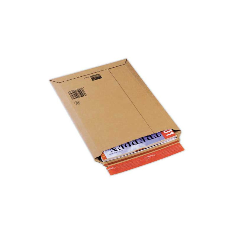 Pochettes d'expédition carton ondule brun 185×270x50 mm  x20 - Fiducial