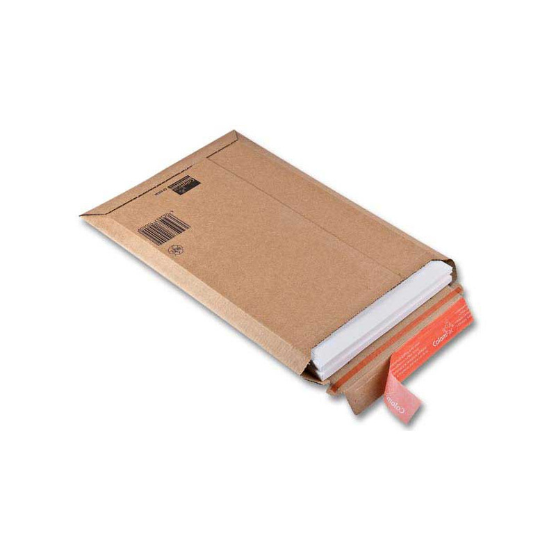 Pochettes d'expédition carton ondule brun 235x340x35 mm  x20 - Fiducial