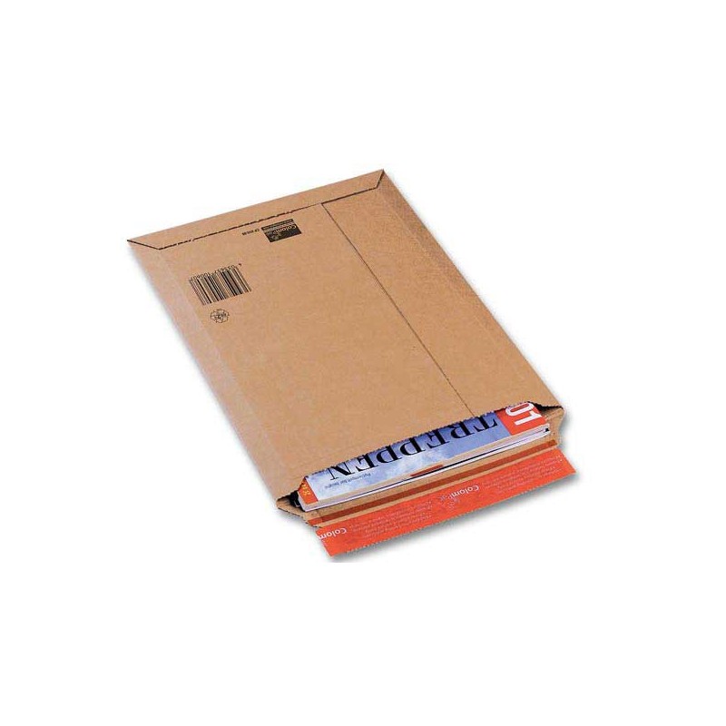 Pochettes d'expédition carton ondule brun 250x360x50 mm  x20 - Fiducial