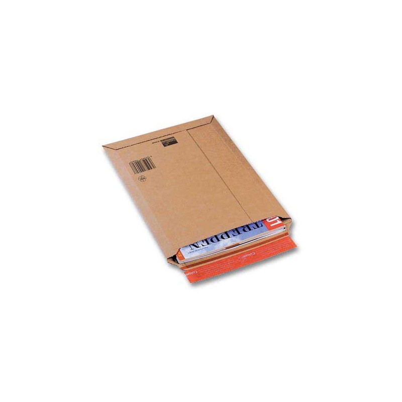 Pochettes d'expédition carton ondule brun 340x500x50 mm  x20 - Fiducial