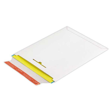 Pochettes d'expédition carton rigide blanc 24.5x34.5 cm  x20 - Fiducial