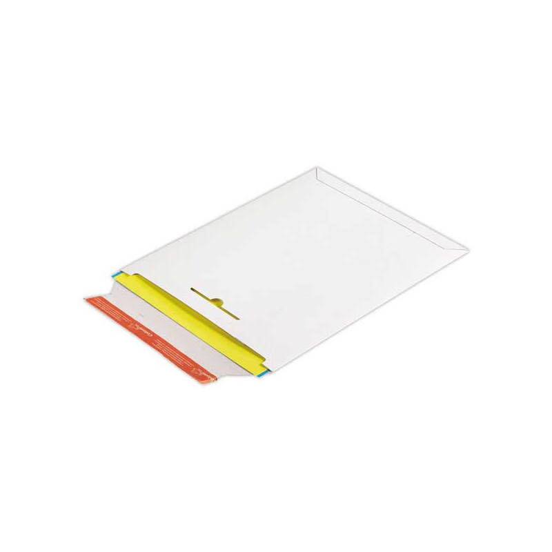 Pochettes d'expédition carton rigide blanc 24.5x34.5 cm  x20 - Fiducial