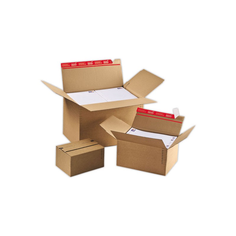 Cartons à hauteurs variables L 44,5 x l 31,5 x H 18 à 30 cm  x10 - Fiducial