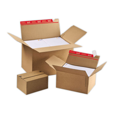 Cartons à hauteurs variables L34,4x l29xH3,2 à 13,2 cm  x10 - Fiducial