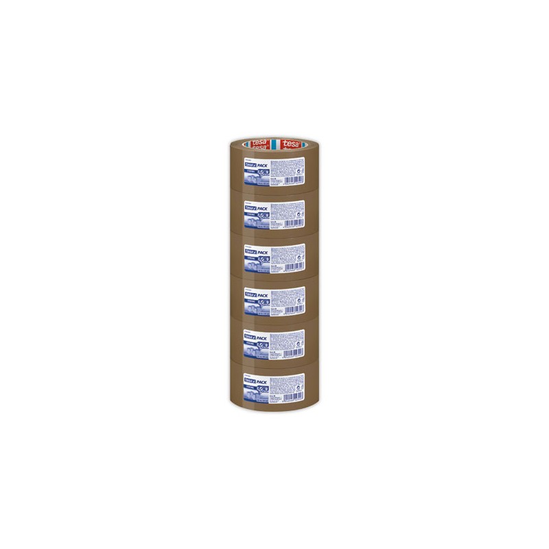Rouleaux adhésifs d'emballage en polypropylène - 66 m x 50 mm  x6 - Fiducial