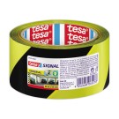 Ruban adhésif de signalisation TESA - 66 m x 50 mm - noir/jaune  - Fiducial