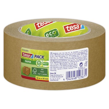 Ruban adhésif Kraft tesa® rouleau de 50 mm x 50 m marron  - Fiducial