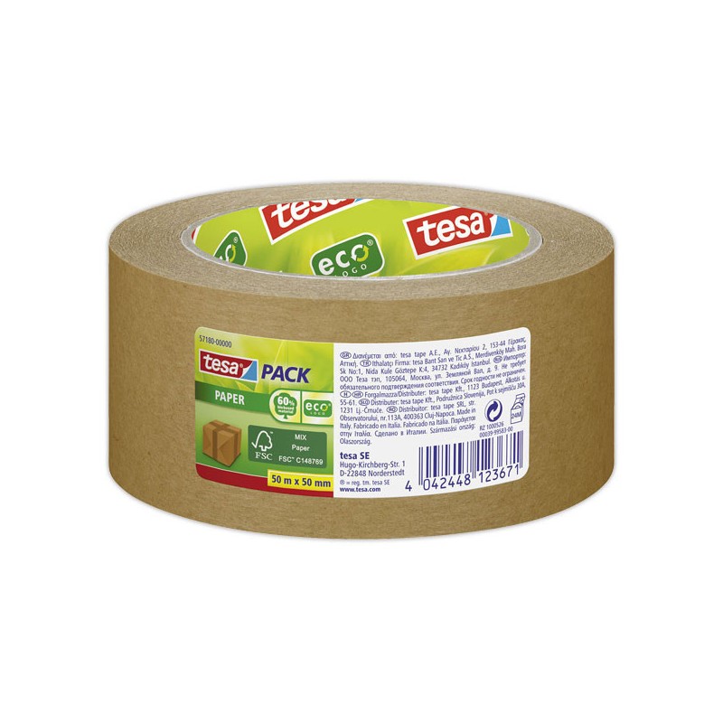 Ruban adhésif Kraft tesa® rouleau de 50 mm x 50 m marron  - Fiducial