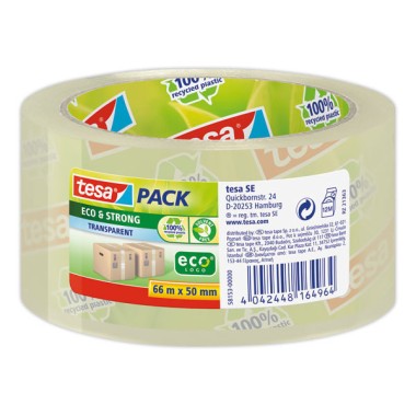 Rouleau d'adhésif transparent ECO STRONG TESA - 66 m x 50 mm  - Fiducial