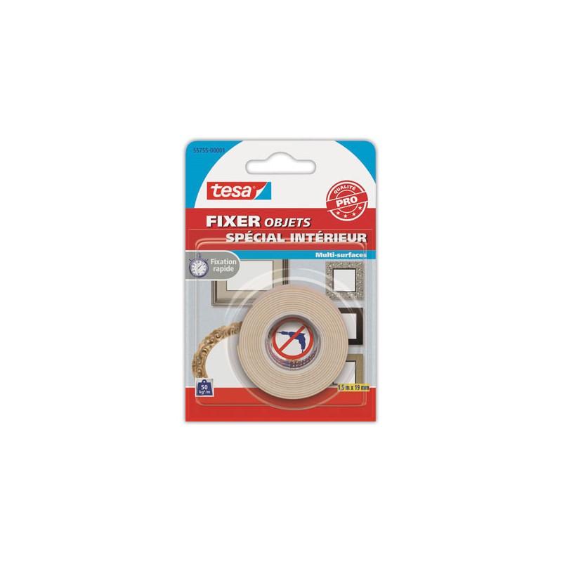 Rouleau de mousse adhésive de fixationdouble face - 1,5 m x 19 mm  - Fiducial