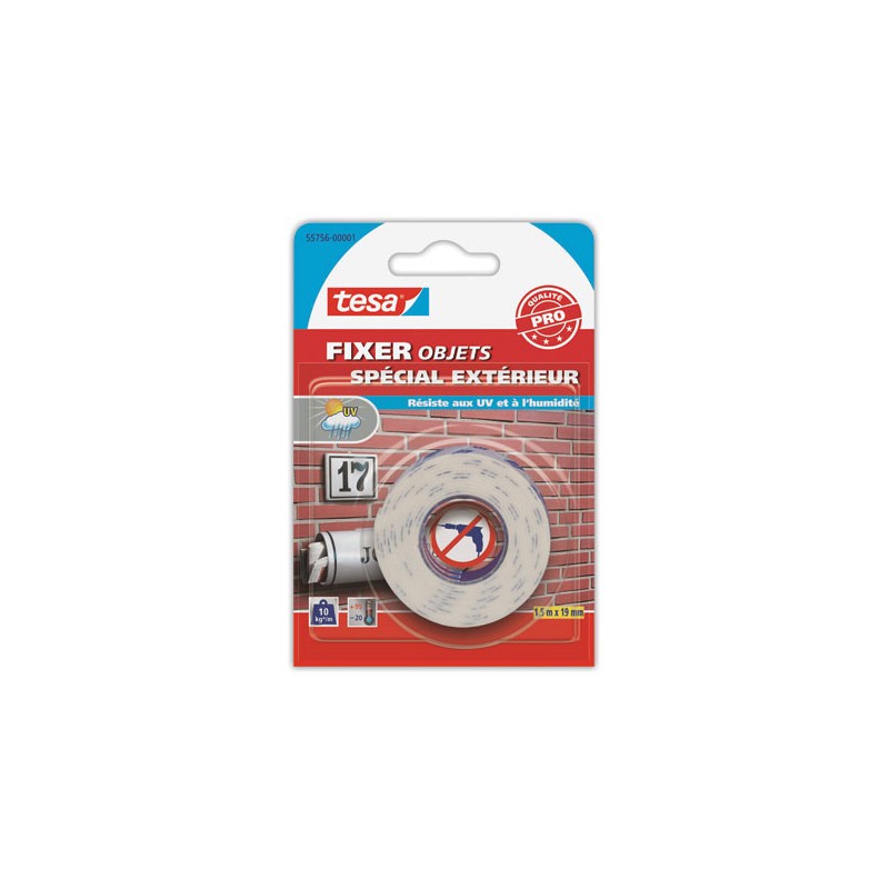 Rouleau de mousse adhésive double faceextra fort - 1,5 m x 19 mm  - Fiducial
