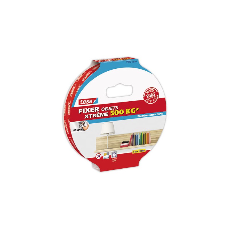 Ruban Fixer Objets Double face xTREME 500 kg 5 m x 19 mm  - Fiducial
