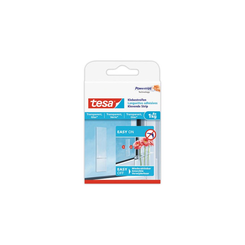 Languettes adhésives amovibles 1kg surfaces transparentes  - Fiducial