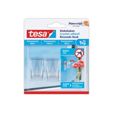 Crochets adhésifs pour verre et surfaces transparentes 1Kg - TESA  x2 - Fiducial