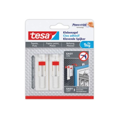 2 clous adhésifs pour papier peint et plâtre 1Kg - TESA  - Fiducial