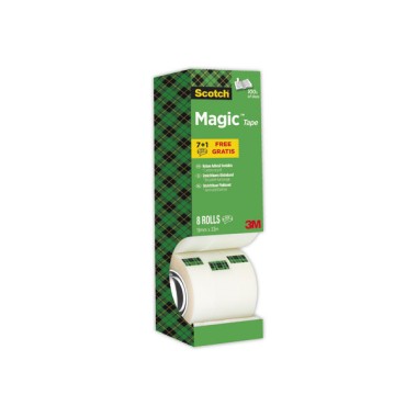 Adhésifs invisibles SCOTCH Magic 810-33 m x 19 mm  x8 - Fiducial